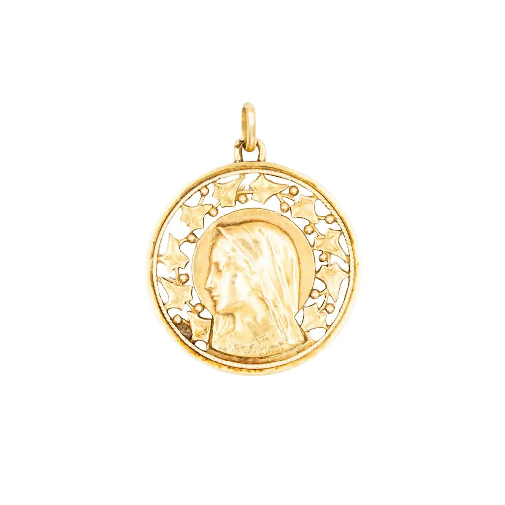 Médaille en or jaune signée Emile Dropsy
