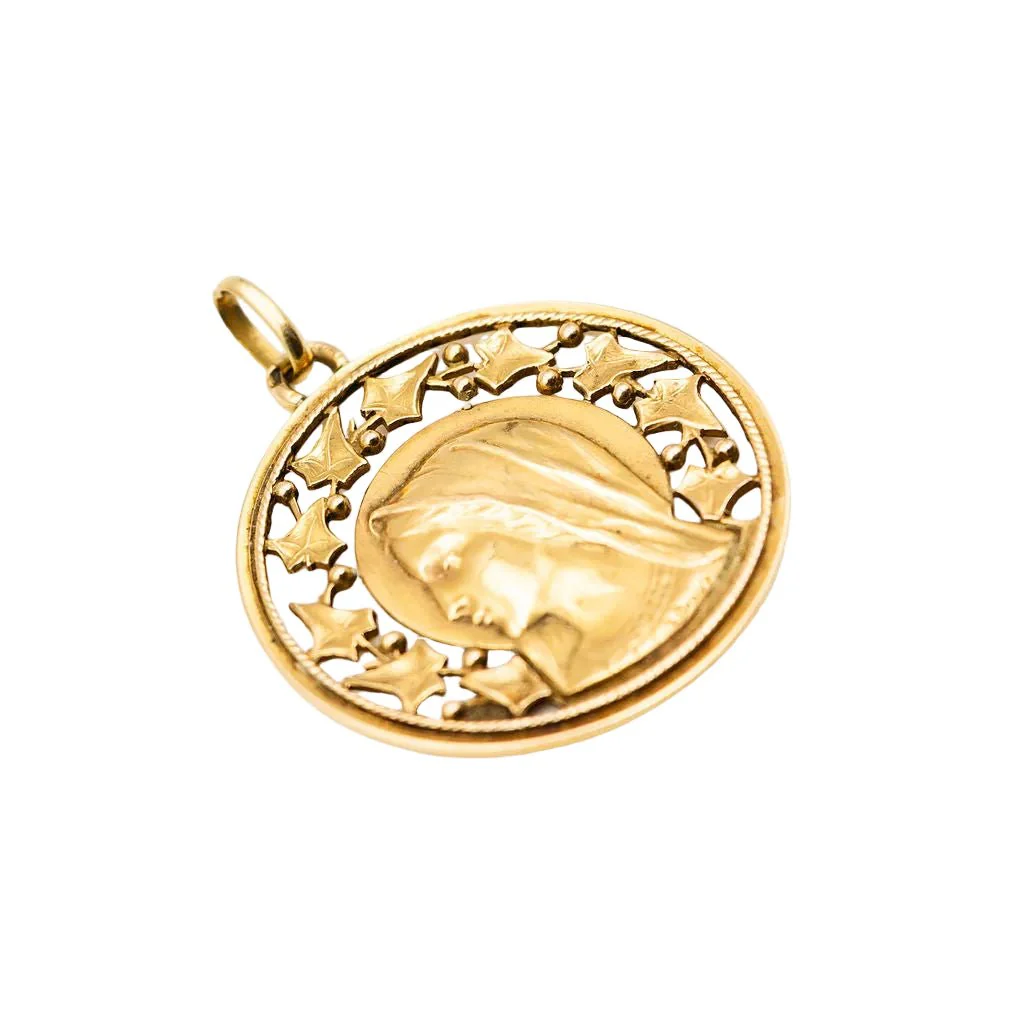 Médaille en or jaune signée Emile Dropsy - Image 4