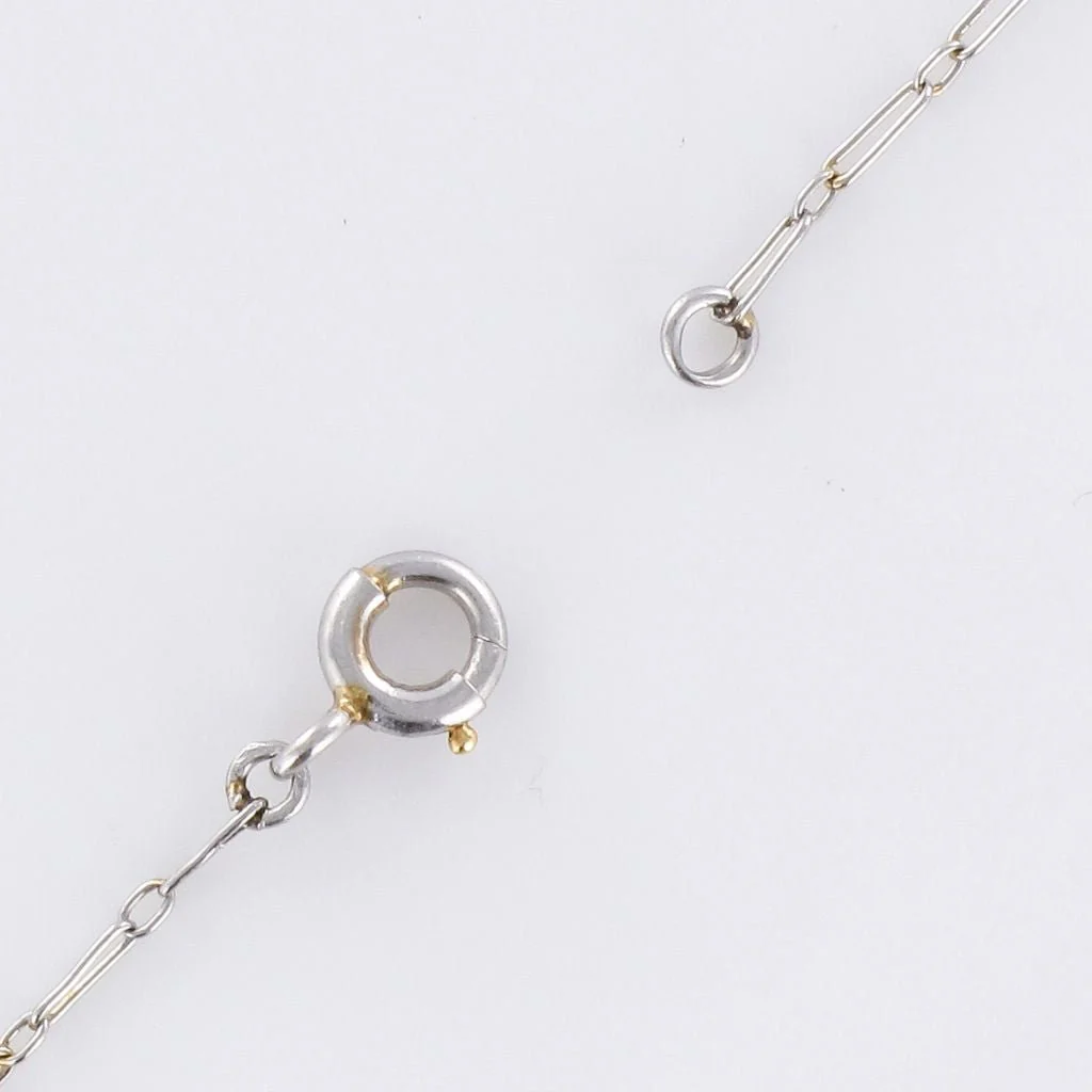Collier Pendentif en platine, nacre et perles - Image 7