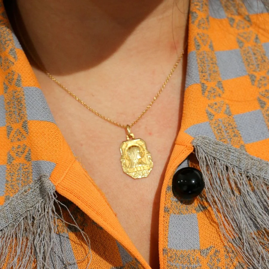 Médaille J.HOLY "Vierge" en or jaune - Image 2