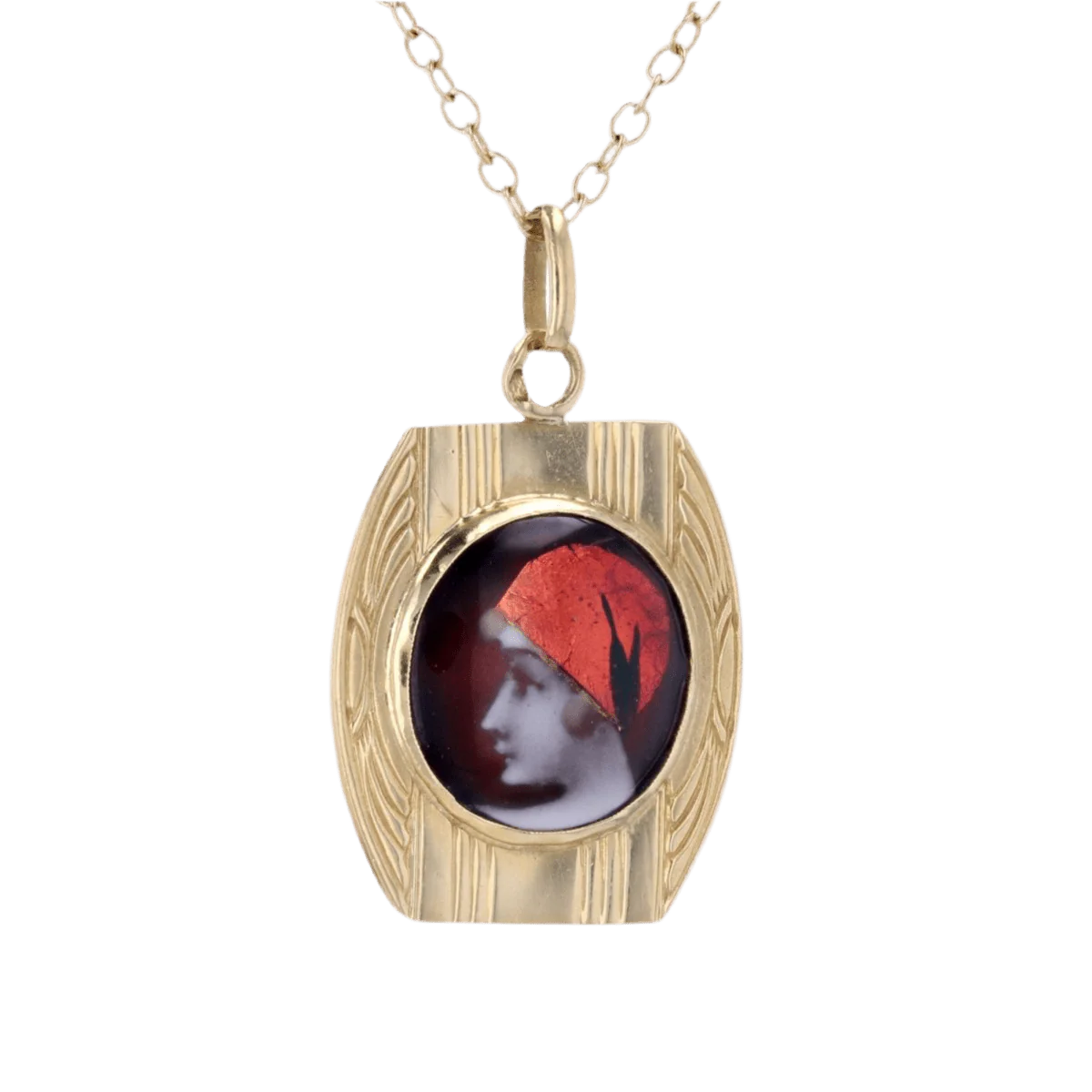 Médaille en or jaune et émail - Image 3