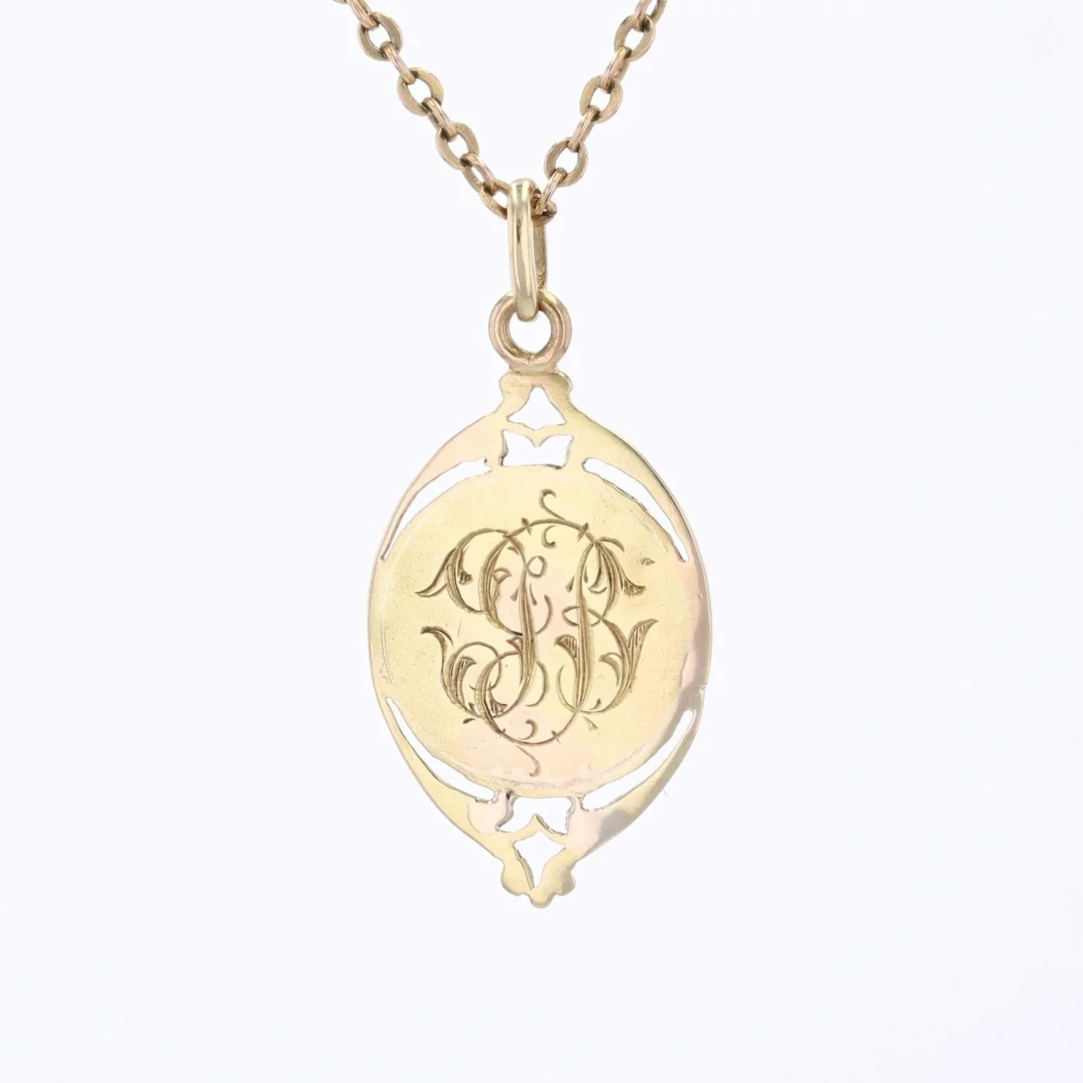 Médaille or jaune ajourée Vierge - Image 7