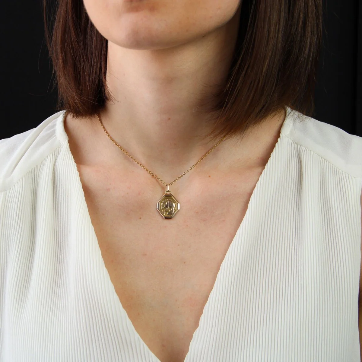 Médaille or rose Sainte Thérèse - Image 2