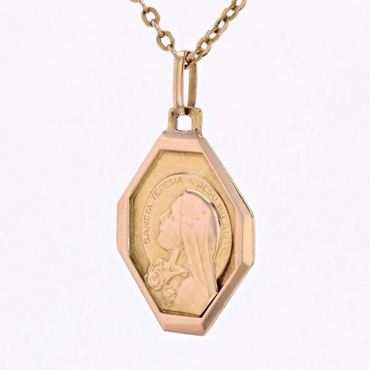 Médaille or rose Sainte Thérèse - Image 4