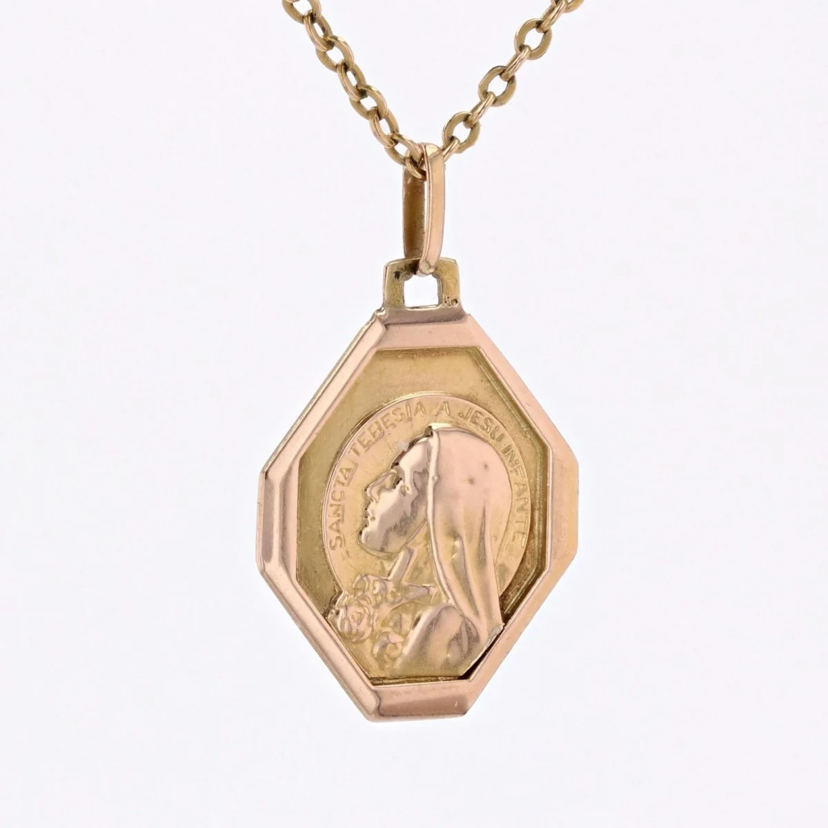 Médaille or rose Sainte Thérèse - Image 5