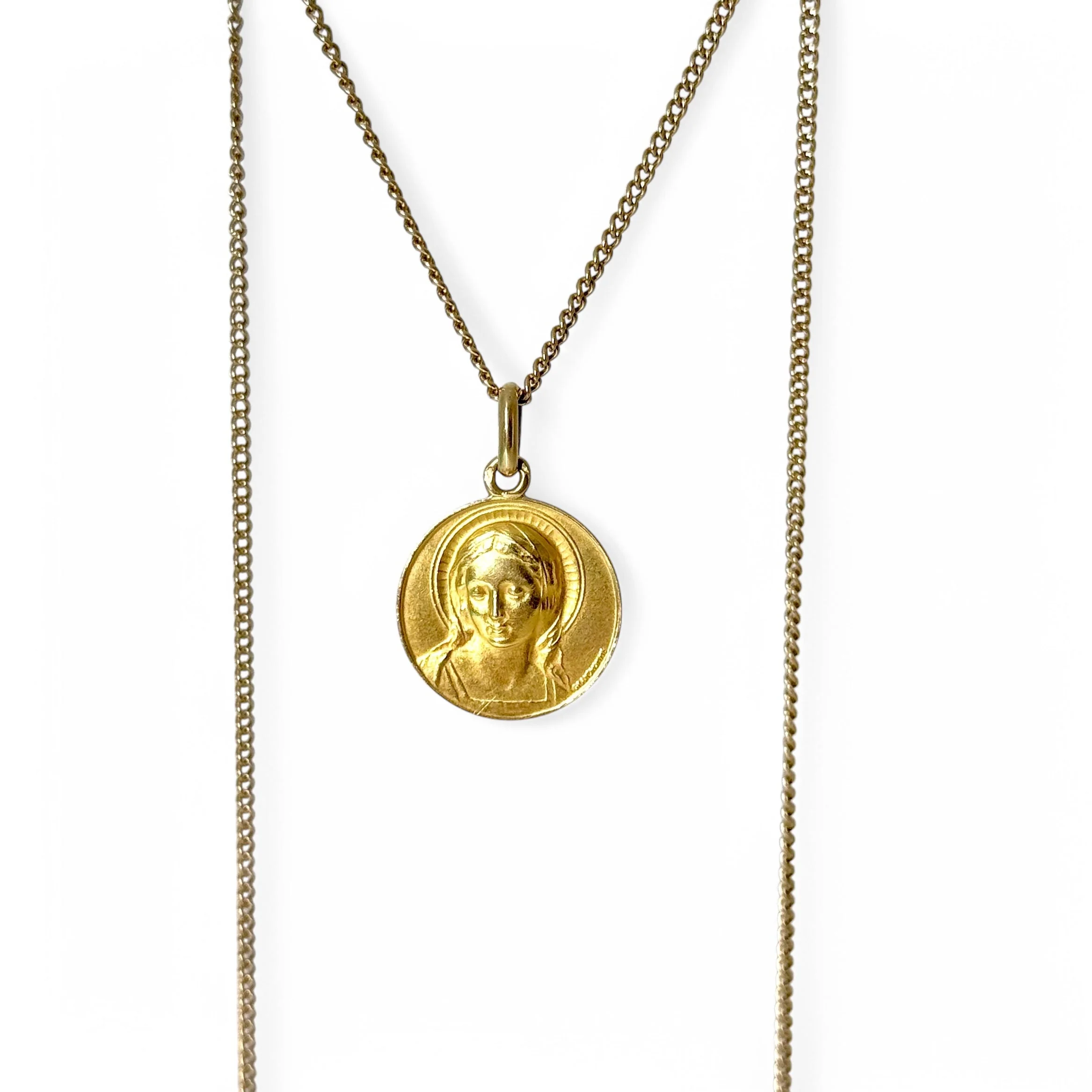 Pendentif Vierge Marie en or jaune - Image 3