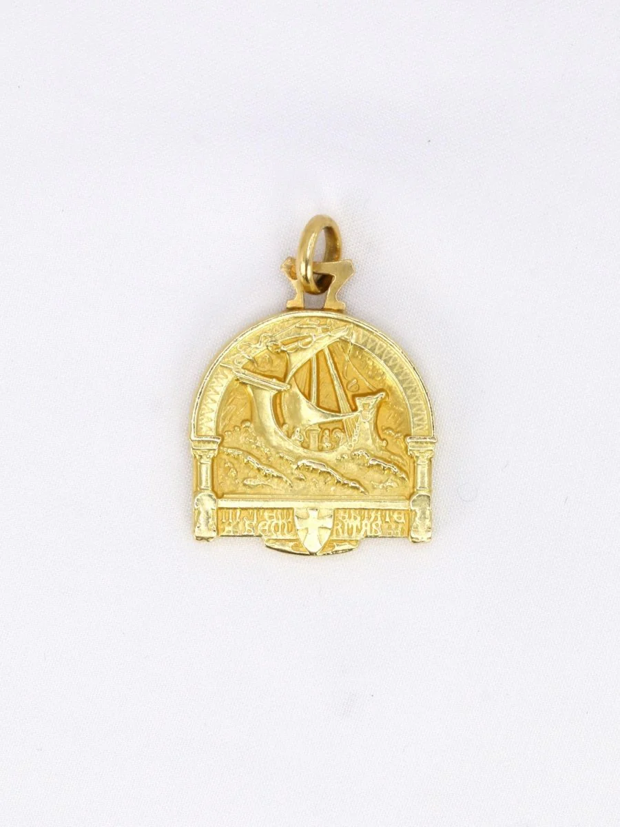 Medaille Saint-Georges terrassant le dragon or jaune - Image 3