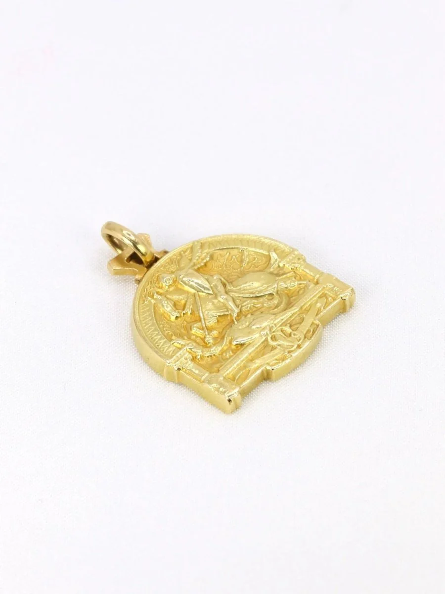 Medaille Saint-Georges terrassant le dragon or jaune - Image 4