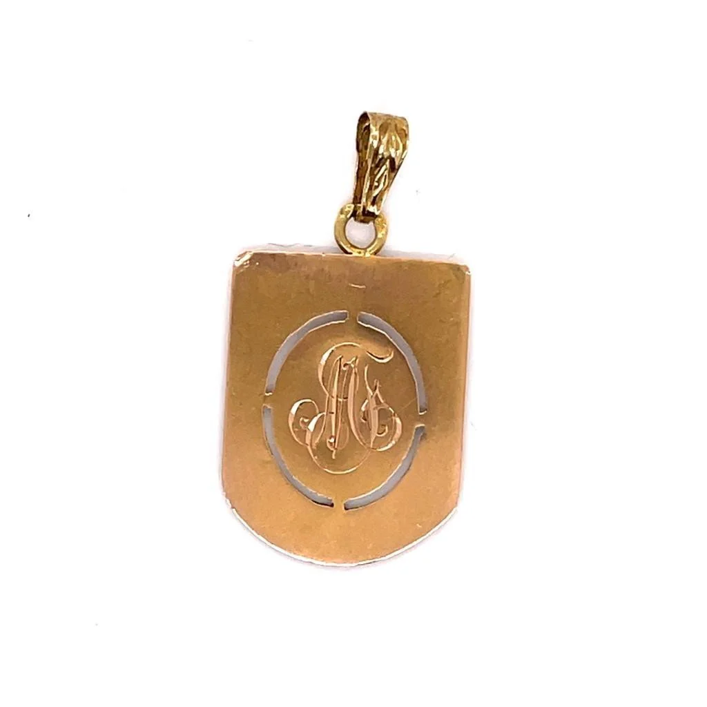Médaille Vierge Art-nouveau Or Jaune signée Jules Holy - Image 2