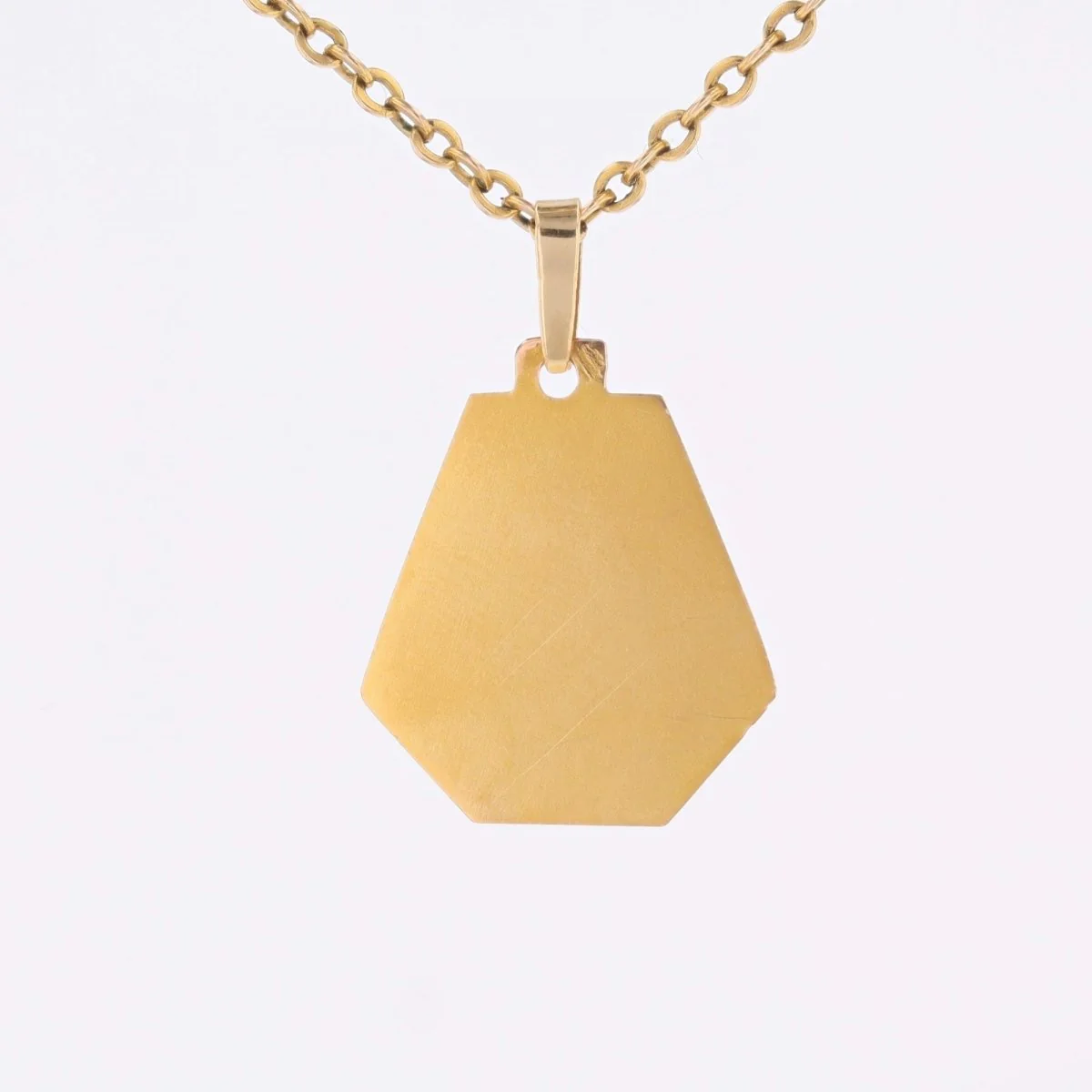Pendentif Vierge tricolore en or jaune, or rose et or blanc - Image 9