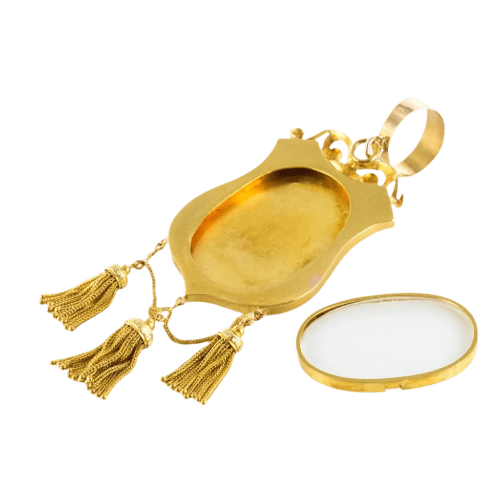 Pendentif en or jaune et émeraude - Image 3