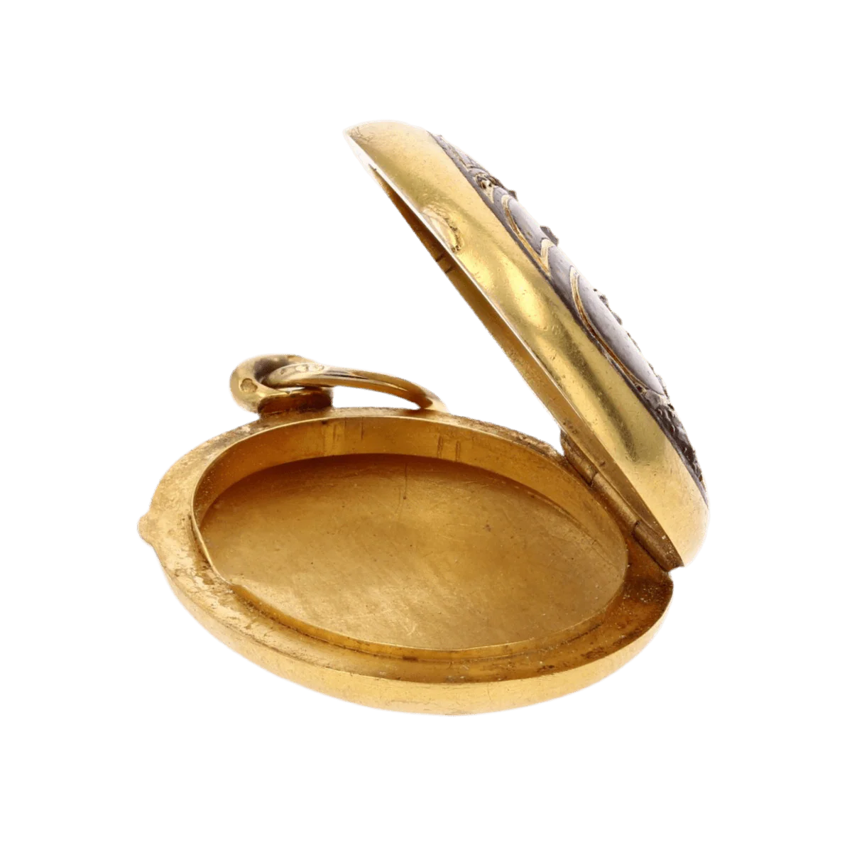 Pendentif en or jaune, émail et diamants - Image 5