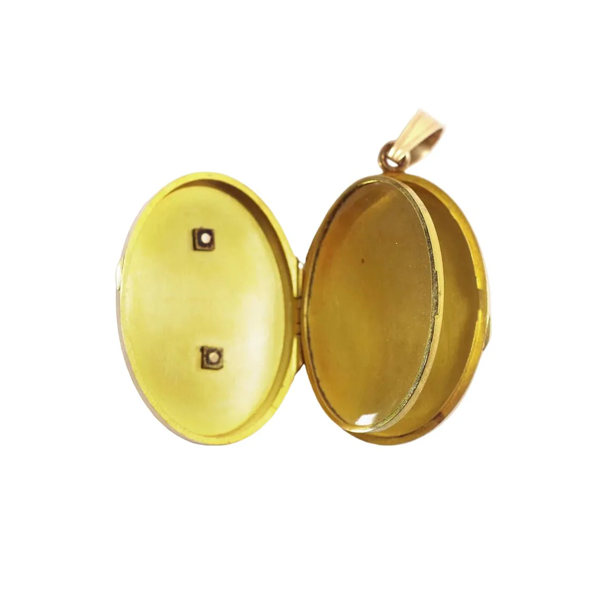 Médaillon en or jaune, argent, émail et perles - Image 4