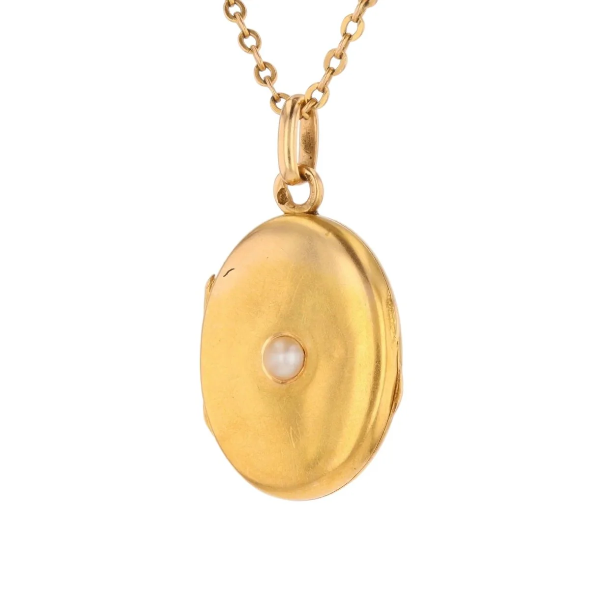 Médaillon en or jaune et perle - Image 3