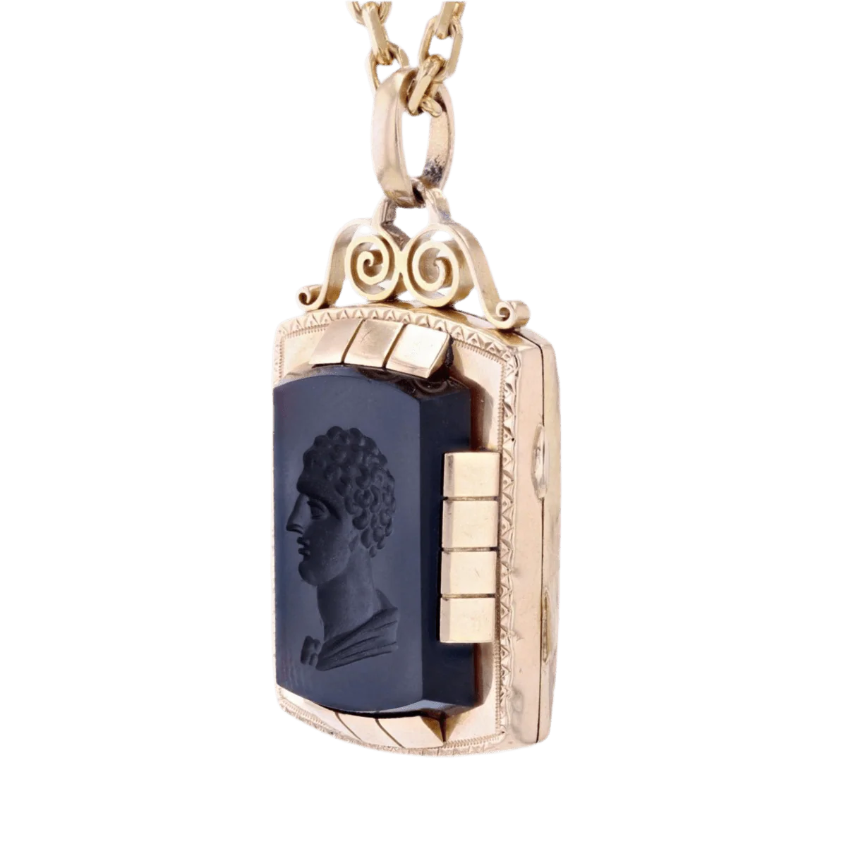 Pendentif en or rose et sardoine - Image 4