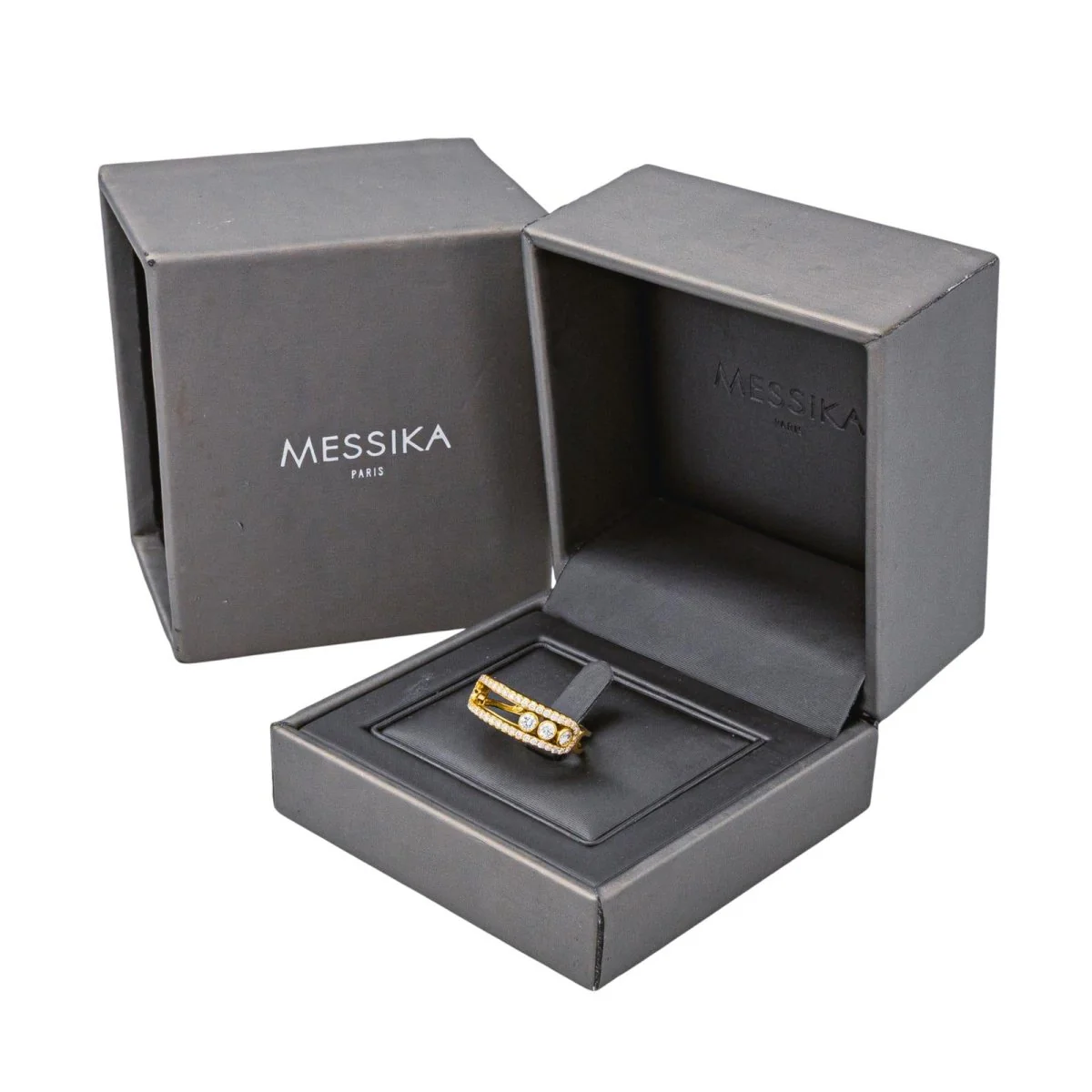 Bague Jarretière MESSIKA "Move" en or jaune et diamants - Image 9