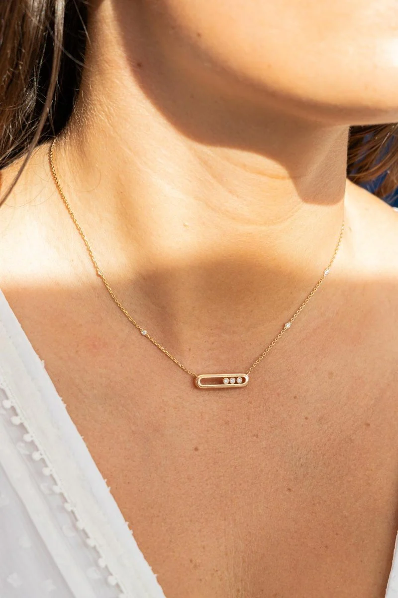Messika Collier Baby Move Or rose Diamant - Image 2