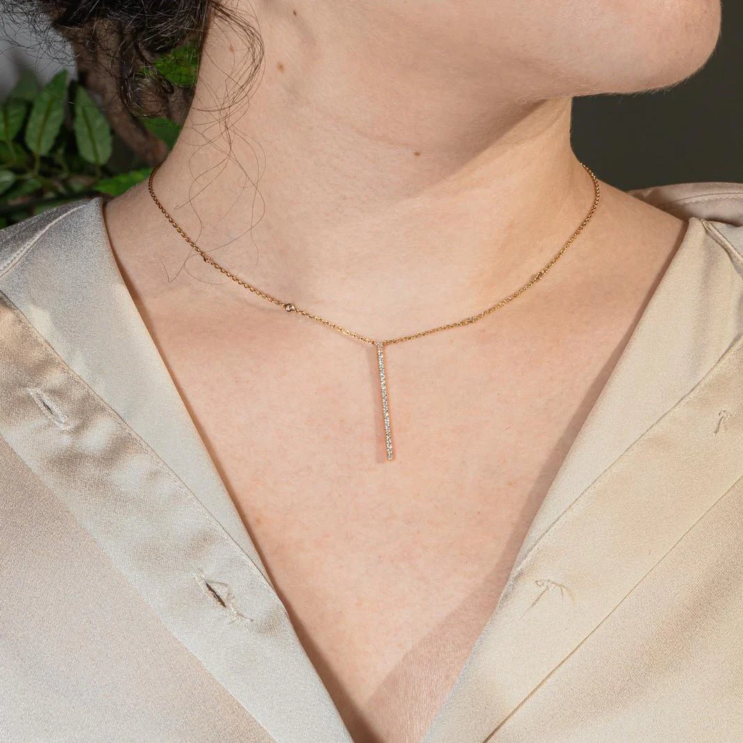 Collier Chaîne MESSIKA "Gatsby" en or rose et diamants - Image 2