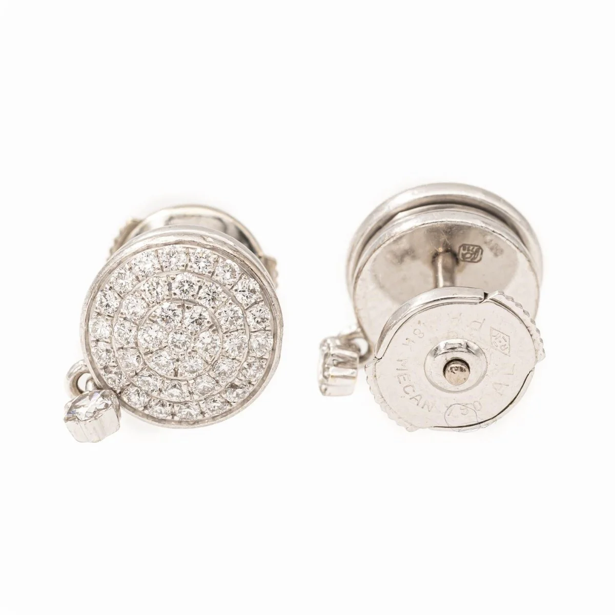 Boucles d'oreilles MONTBLANC "Dame Blanche" en Or blanc et Diamant - Image 4