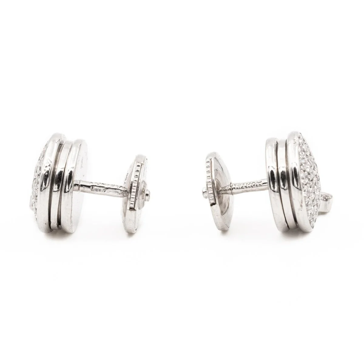 Boucles d'oreilles MONTBLANC "Dame Blanche" en Or blanc et Diamant - Image 7