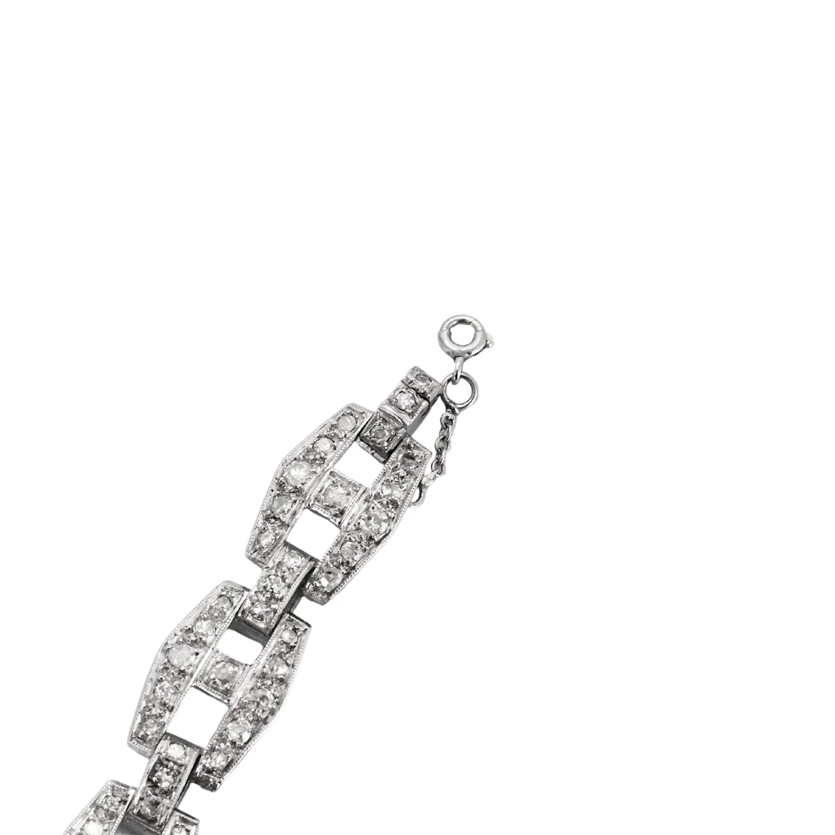 Montre Souple en or blanc, platine et diamants - Image 3