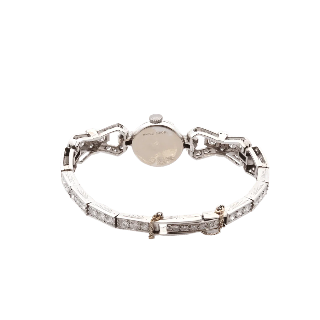 Montre Art Déco en or blanc et diamants - Image 3