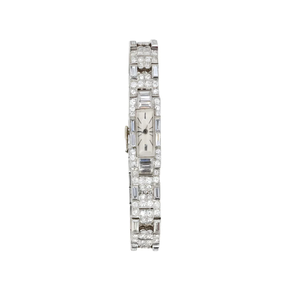 Montre Art Déco diamants platine