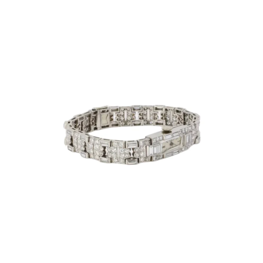 Montre Art Déco diamants platine - Image 4