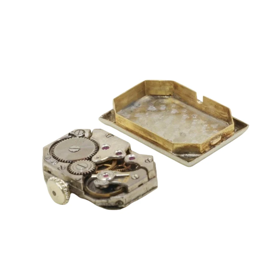 Montre Art Déco or blanc diamants - Image 10