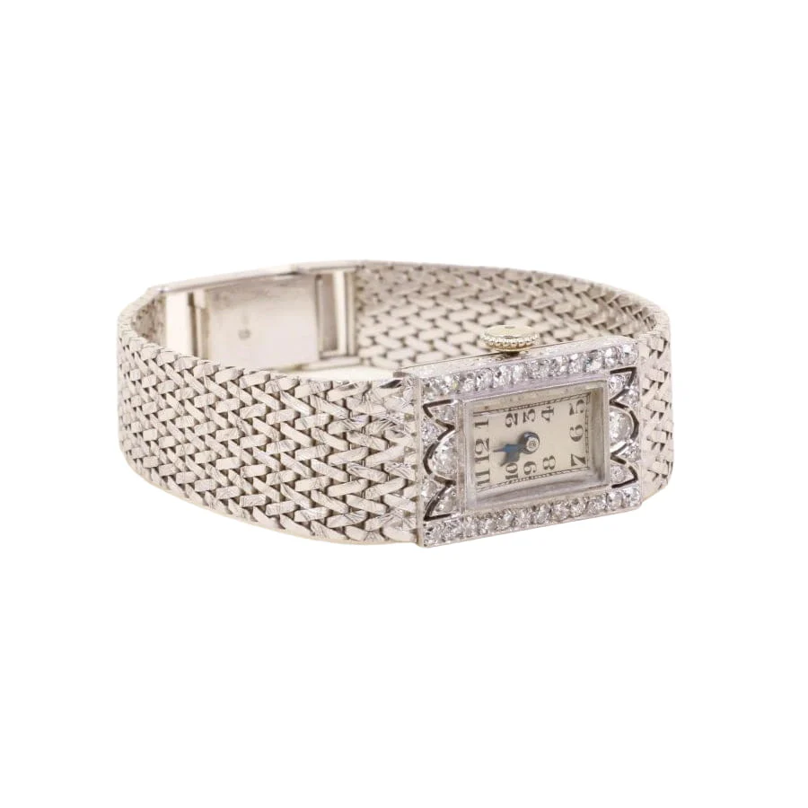 Montre Art Déco or blanc diamants - Image 4