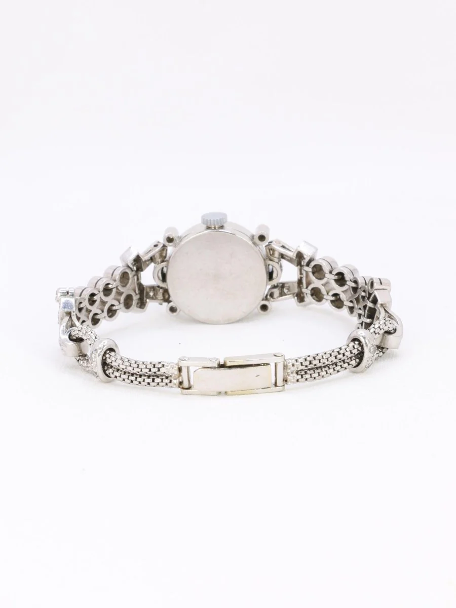 Montre Art Deco or blanc platine diamants - Image 8