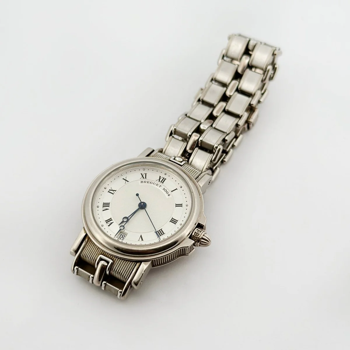 Montre Automatique BREGUET "Marine" en or blanc et acier - Image 3