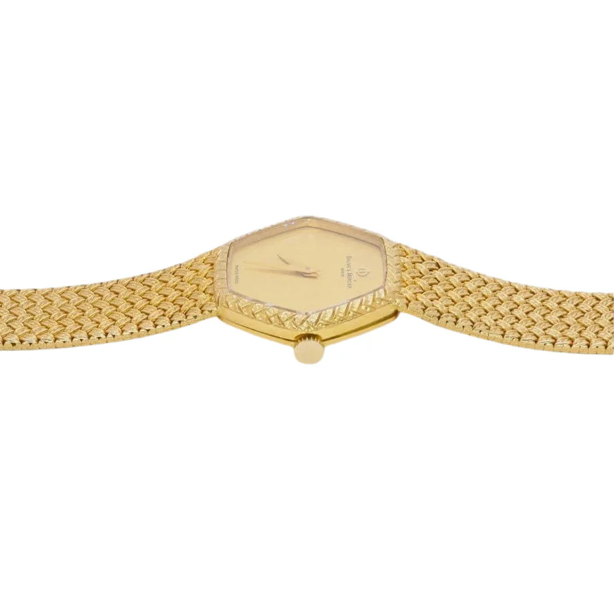 Montre à maille tressée BAUME & MERCIER en or jaune - Image 4