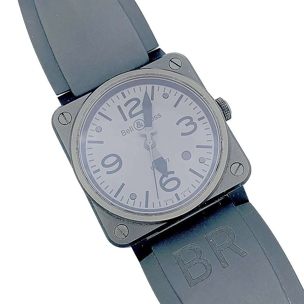 Montre BELL & ROSS "BR 03 Phantom" en céramique noire et caoutchouc - Image 3