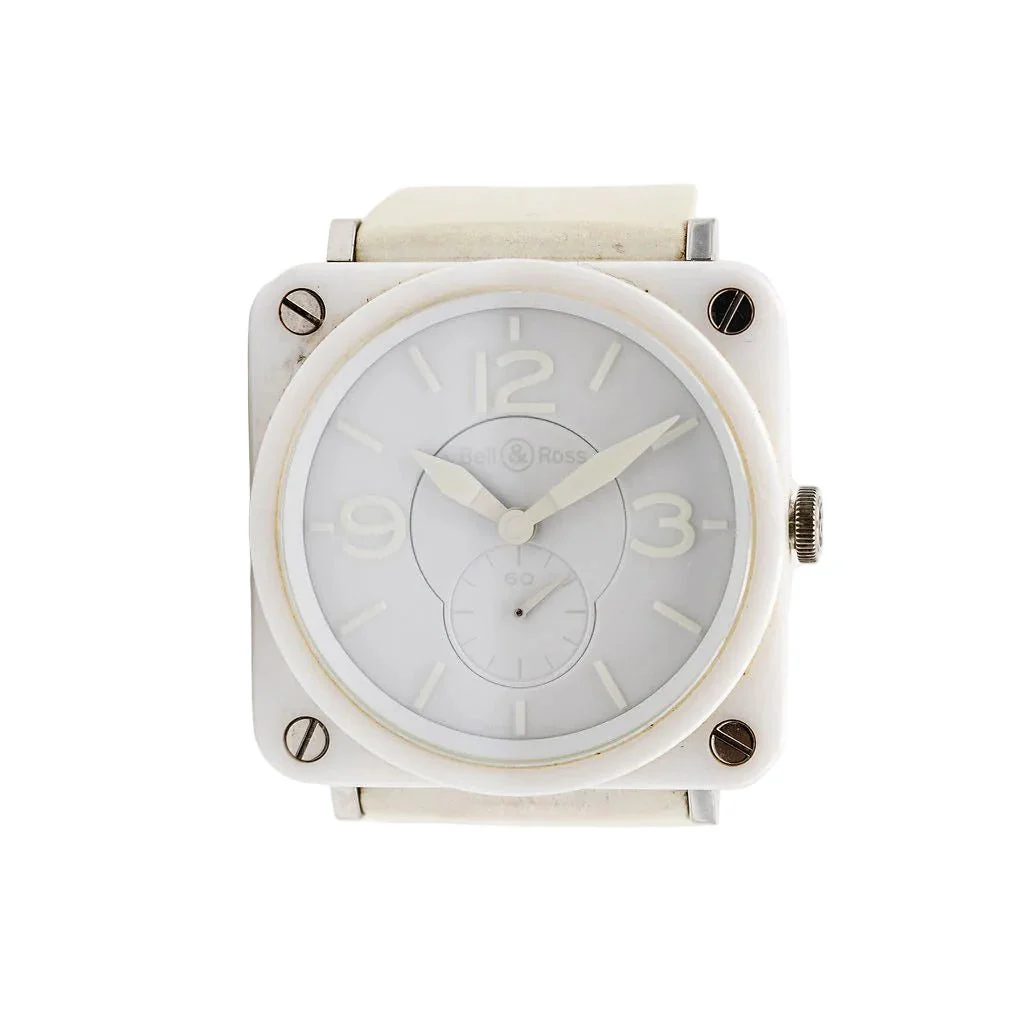 Montre BELL & ROSS "BR-S Phantom Ceramic" en céramique, acier et caoutchouc