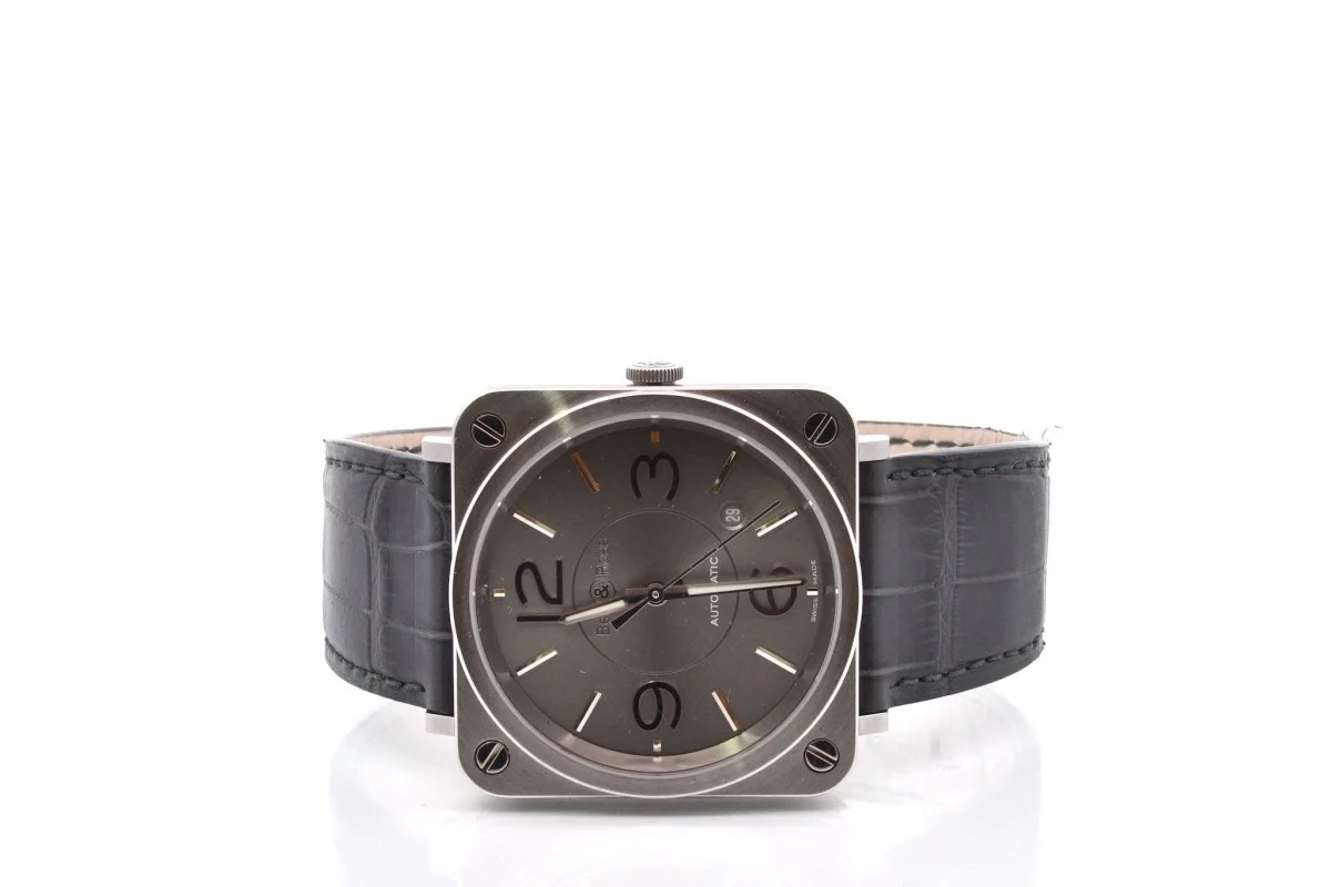 Montre BELL & ROSS "Brs-92" en cuir et cristal - Image 2