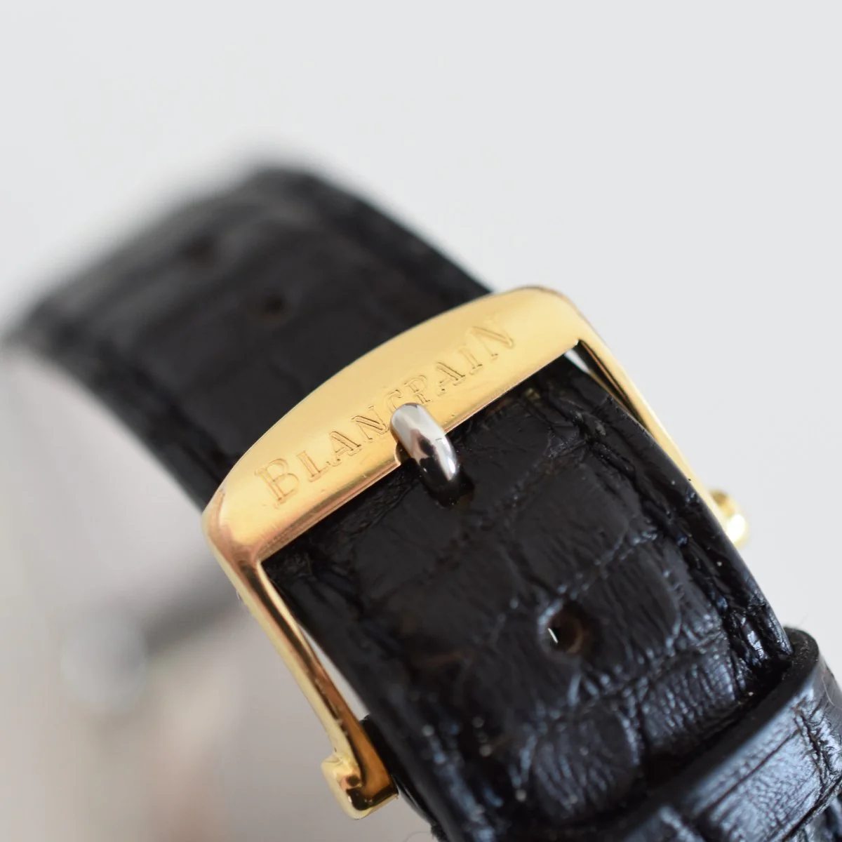 Montre BLANCPAIN "Villeret" en or jaune, acier et cuir - Image 9