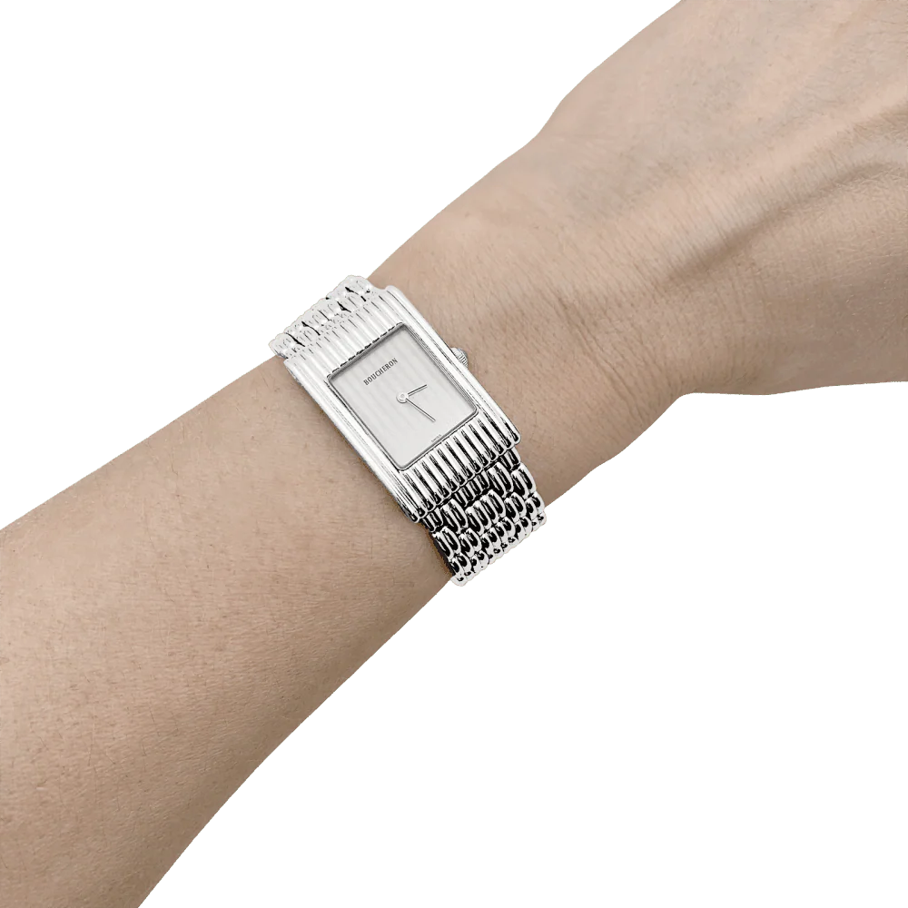 Montre BOUCHERON "Reflet" en acier et argent - Image 2