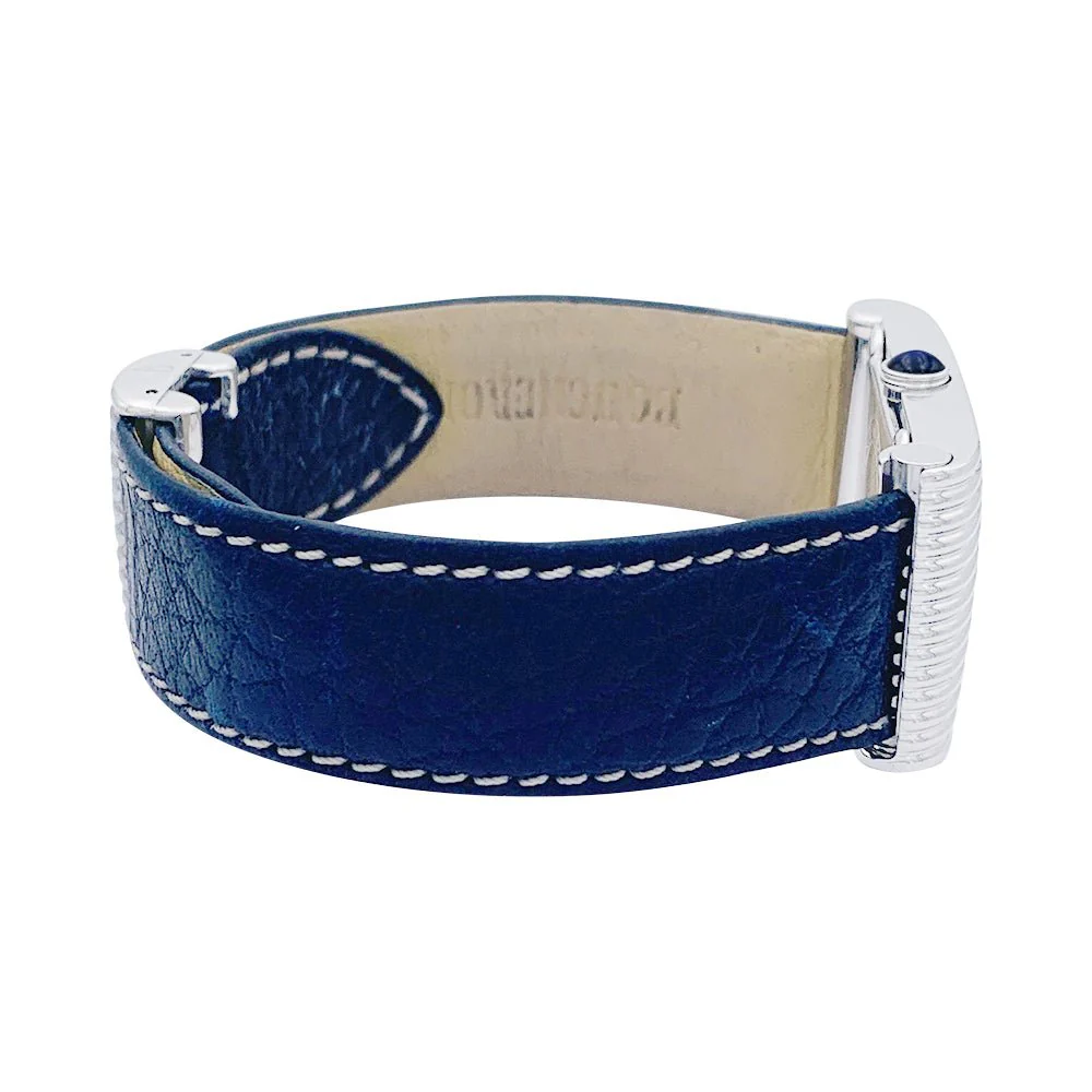 Montre Boucheron, "Reflet", acier, cuir. - Image 2