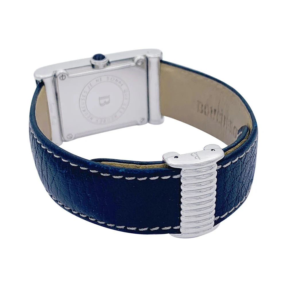 Montre Boucheron, "Reflet", acier, cuir. - Image 4