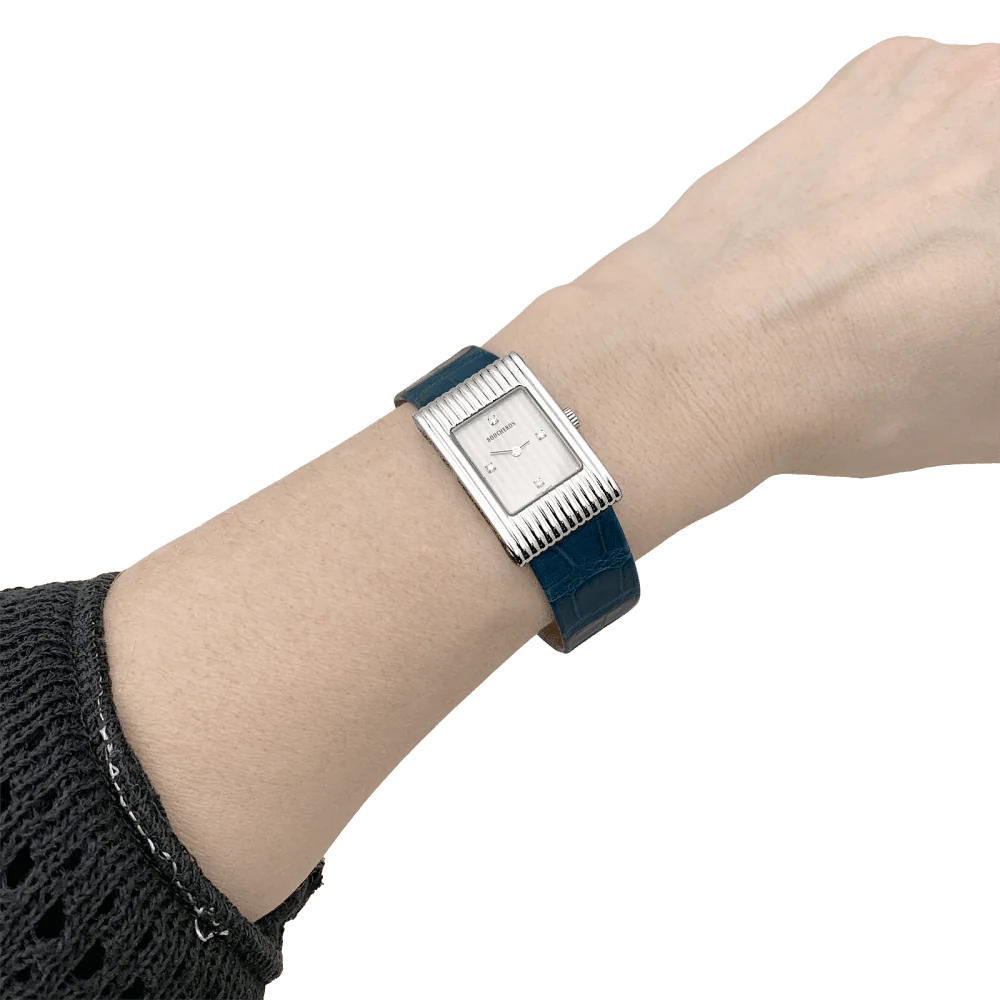 Montre BOUCHERON "Reflet" en acier et cuir - Image 2