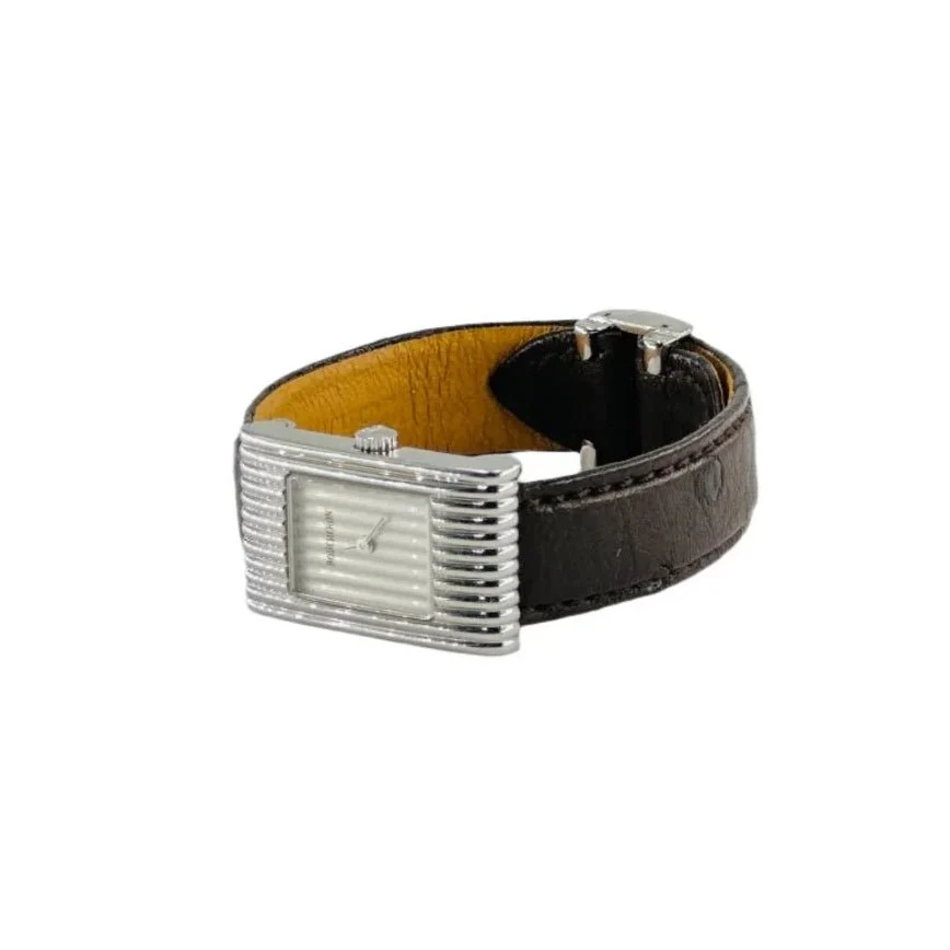 Montre BOUCHERON "Reflet" en acier et cuir