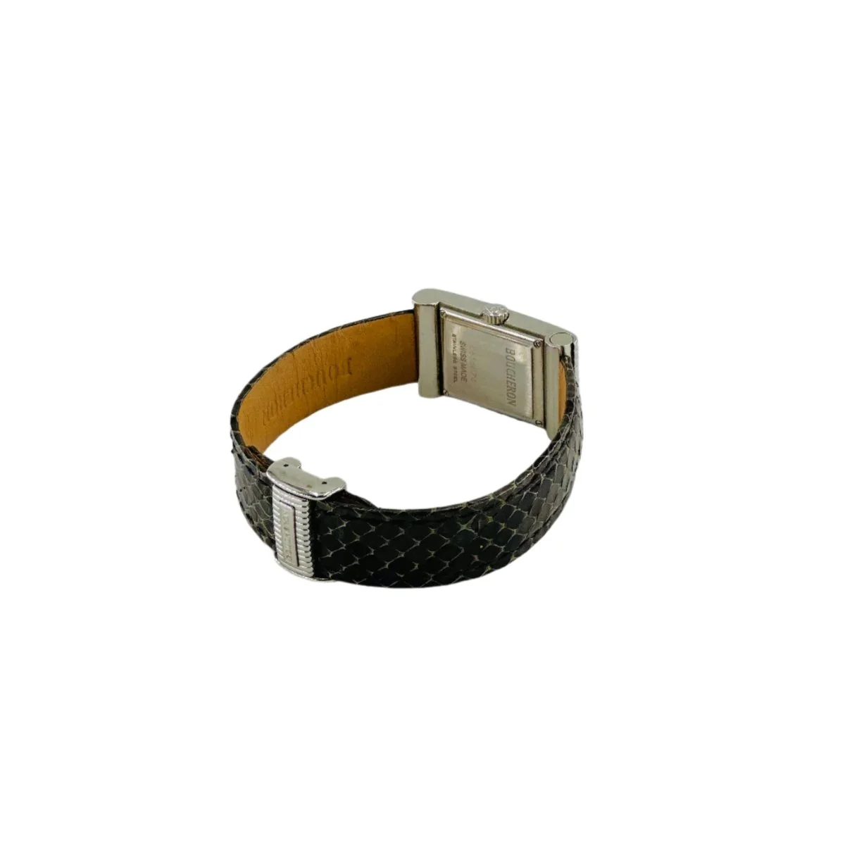 Montre BOUCHERON "Reflet" en acier et cuir - Image 2