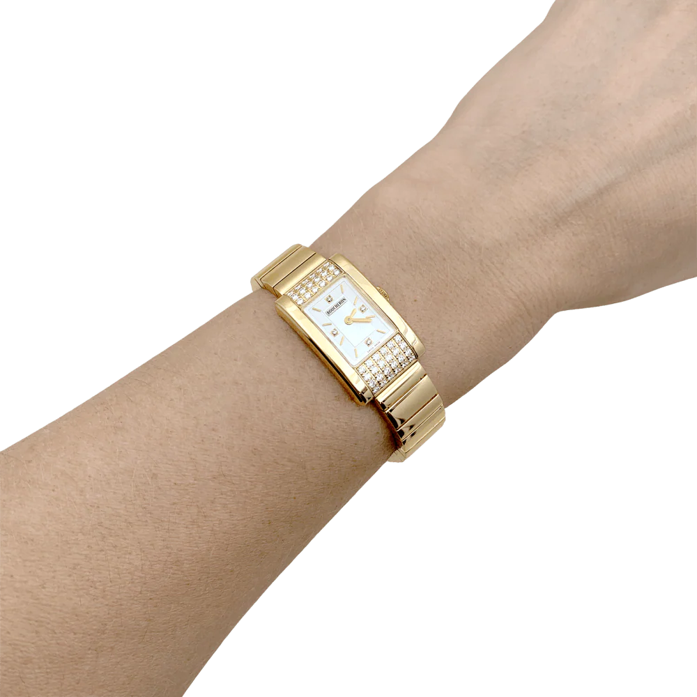 Montre BOUCHERON « Reflet Icare » en or jaune, argent et diamants - Image 2