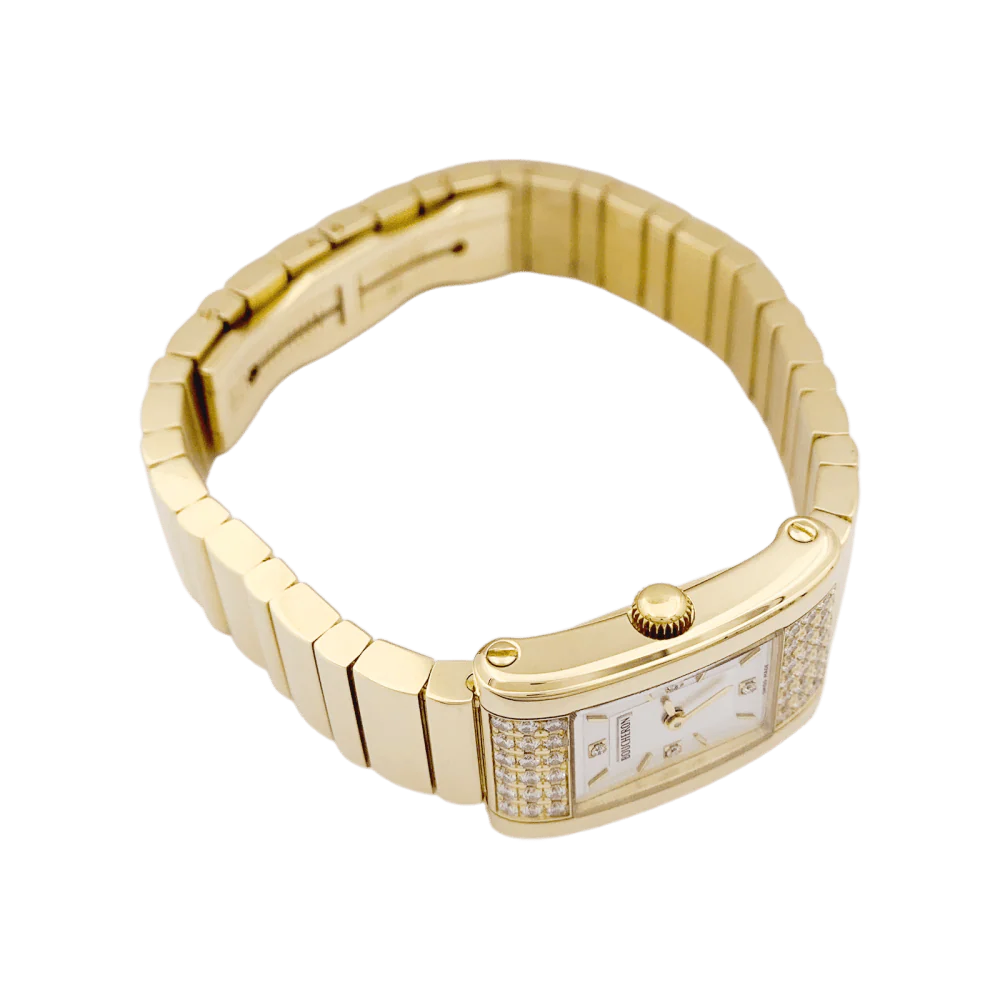 Montre BOUCHERON « Reflet Icare » en or jaune, argent et diamants - Image 5