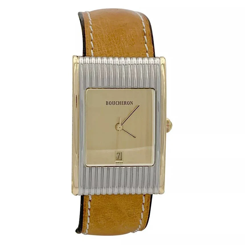 Montre Boucheron, "Reflet", or jaune, acier. - Image 6