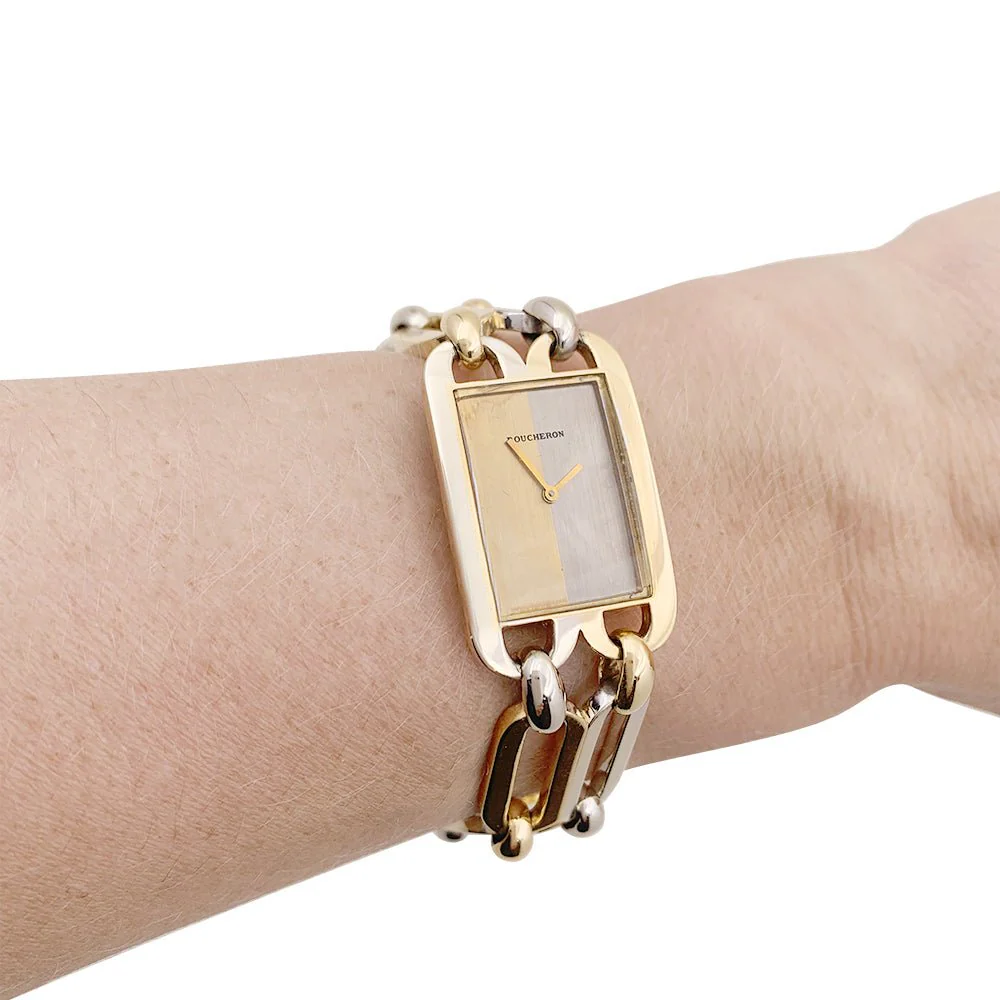 Montre Boucheron vintage, deux ors. - Image 7