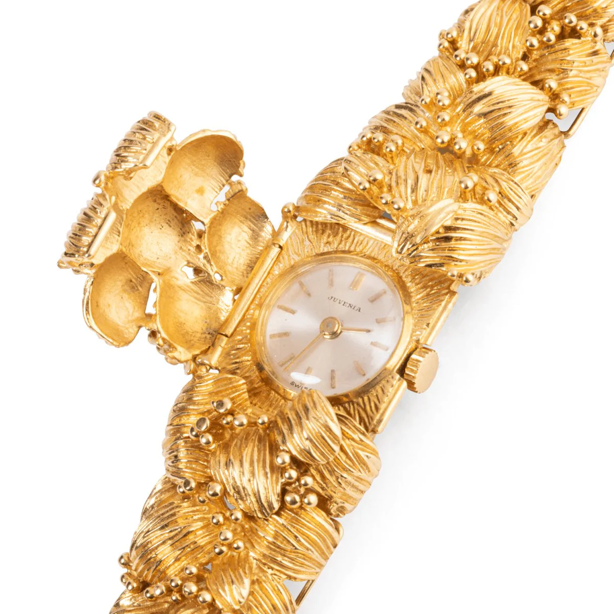 Montre bracelet feuillage JUEVENIA en or jaune - Image 4