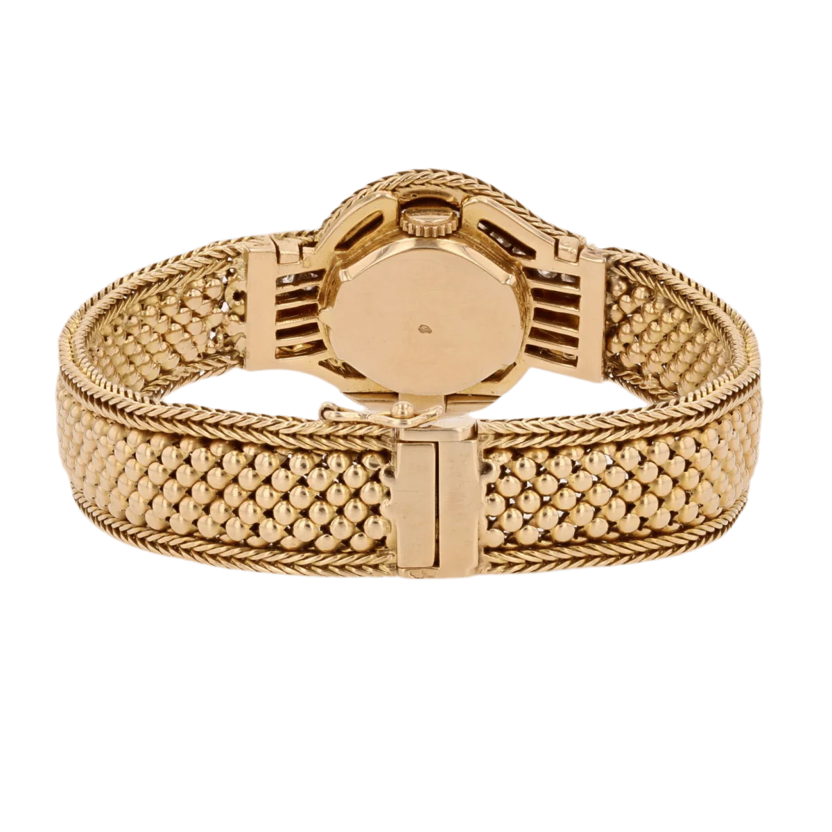 Montre UTI en or jaune, perles et diamants - Image 4