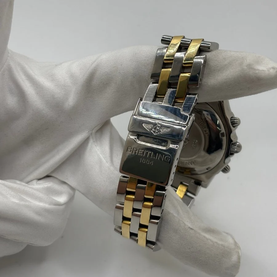 Montre BREITLING "Chronomat" en or jaune et acier - Image 3